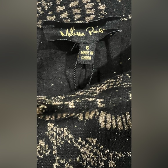 Melissa Page black and gold shimmery pencil skirt - Picture 6 of 6